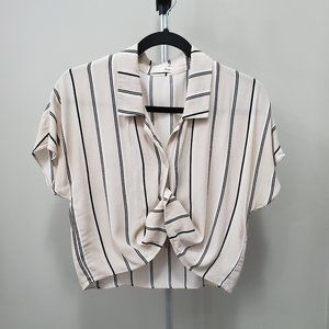 Aritzia Wilfred Free Tie-Front Blouse